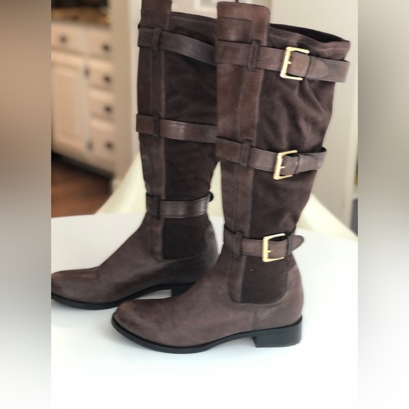 Cole Haan Nike Air Brown Tall Boots Size 8 - Picture 2 of 10